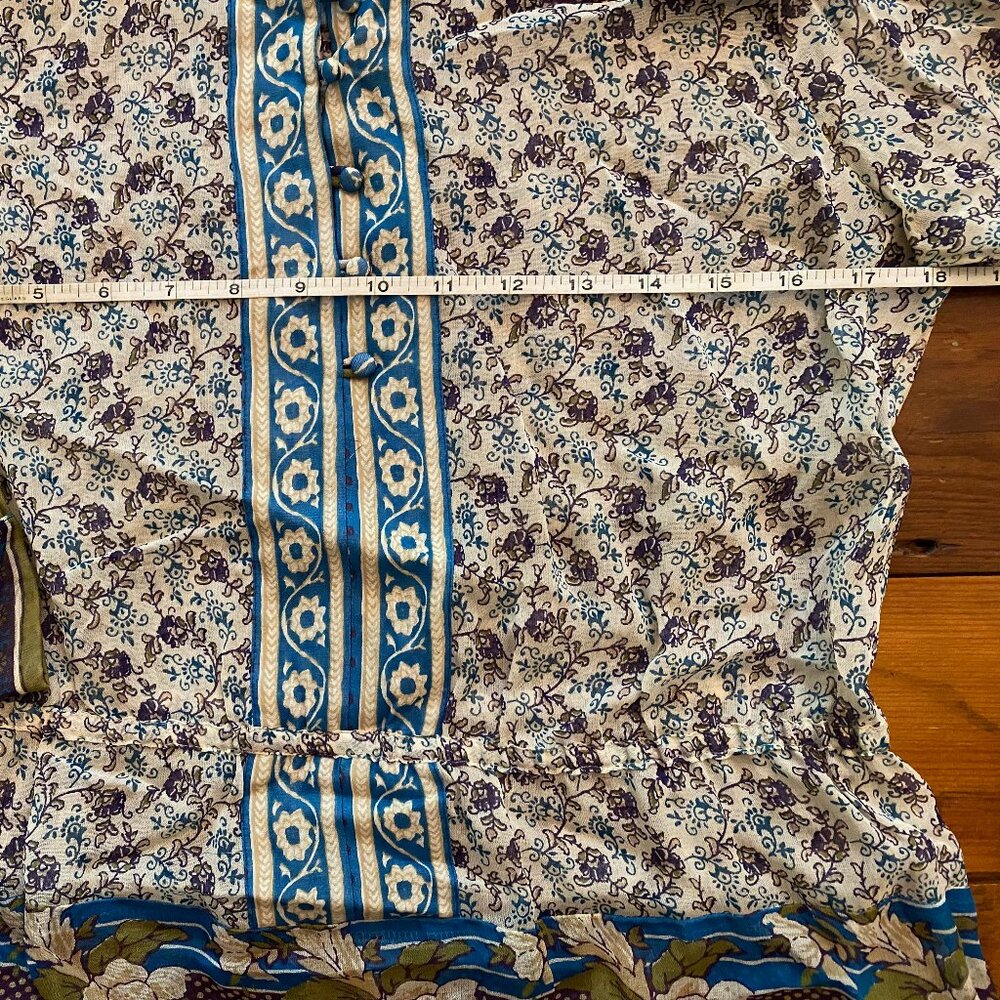 LUCKY BRAND SEMI-SHEER BOHO BLOUSE, TUNIC SZ MED, LIKE NEW - Picture 6 of 8